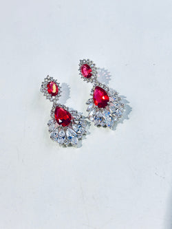 Chloe Earrings ( Ruby )