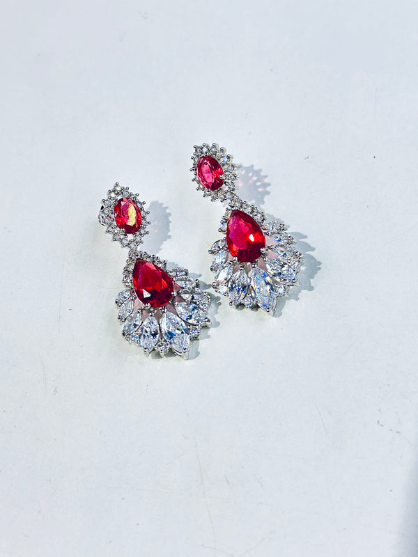 Chloe Earrings ( Ruby )