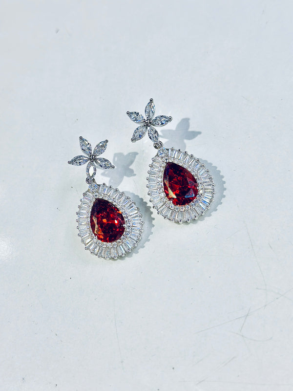Riley Earrings ( Ruby )