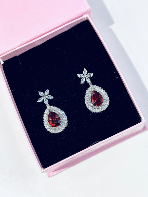 Riley Earrings ( Ruby )