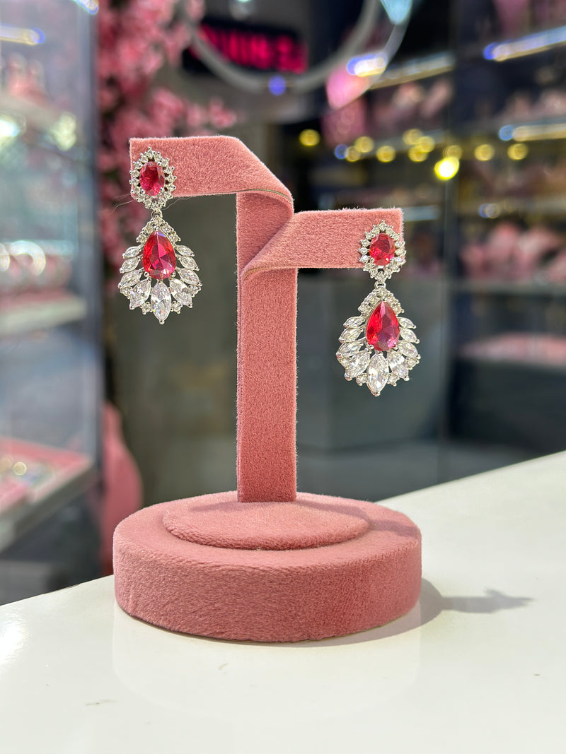 Chloe Earrings ( Ruby )