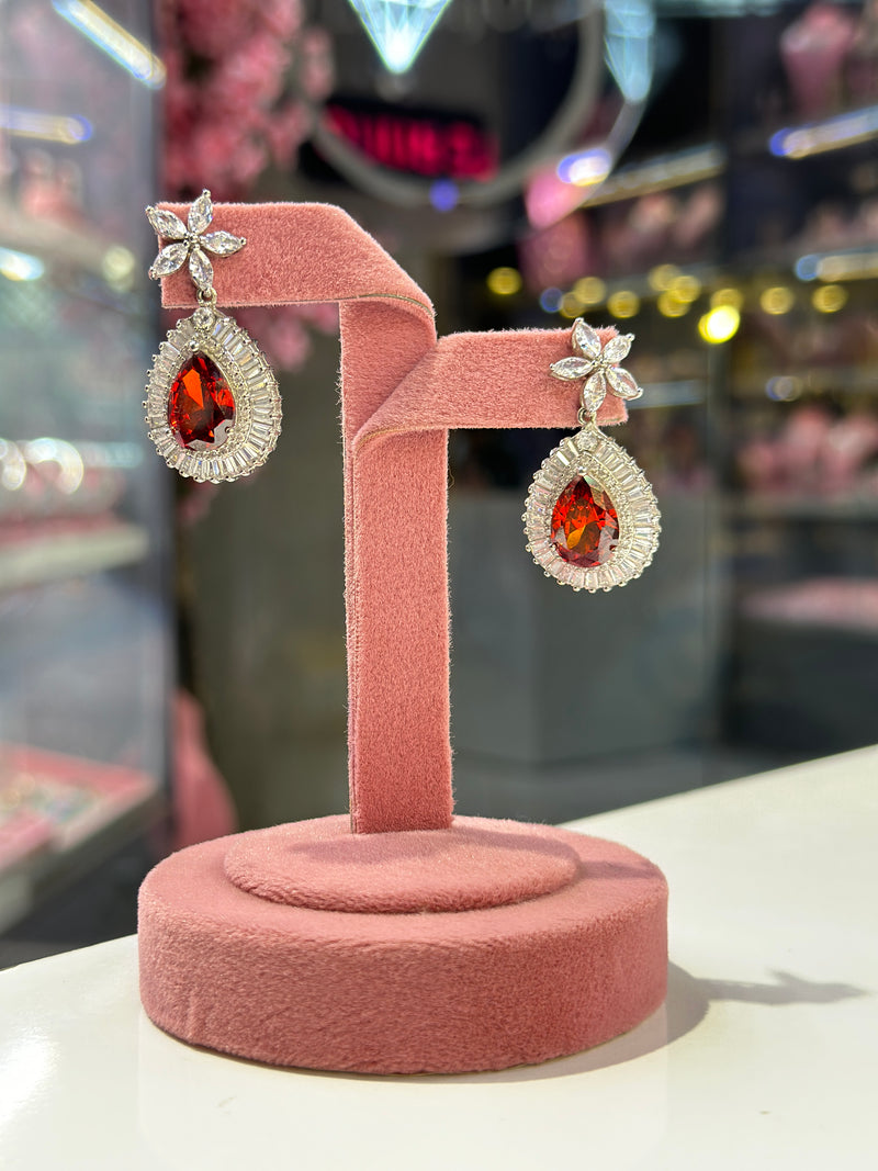 Riley Earrings ( Ruby )