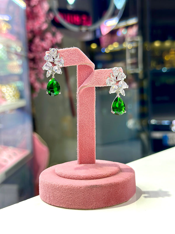 giselle earrings ( emerald )