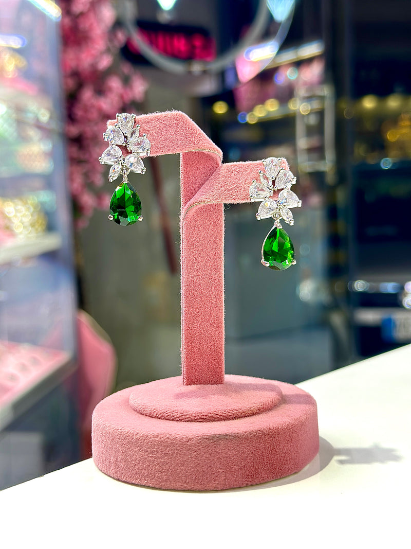 giselle earrings ( emerald )