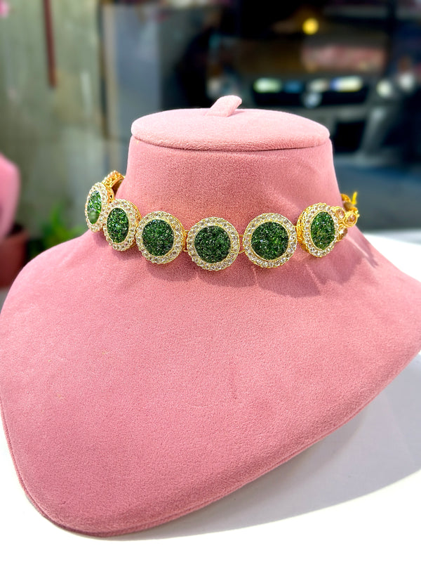 Sania Choker Set ( Green )