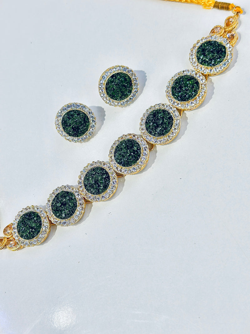 Sania Choker Set ( Green )