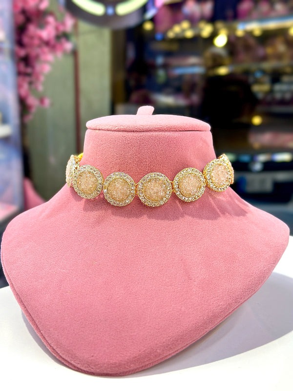 Sania choker Set ( peach )