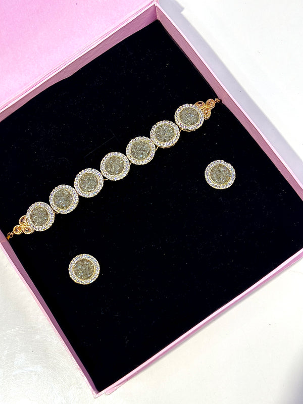 Sania Choker Set ( Grey )