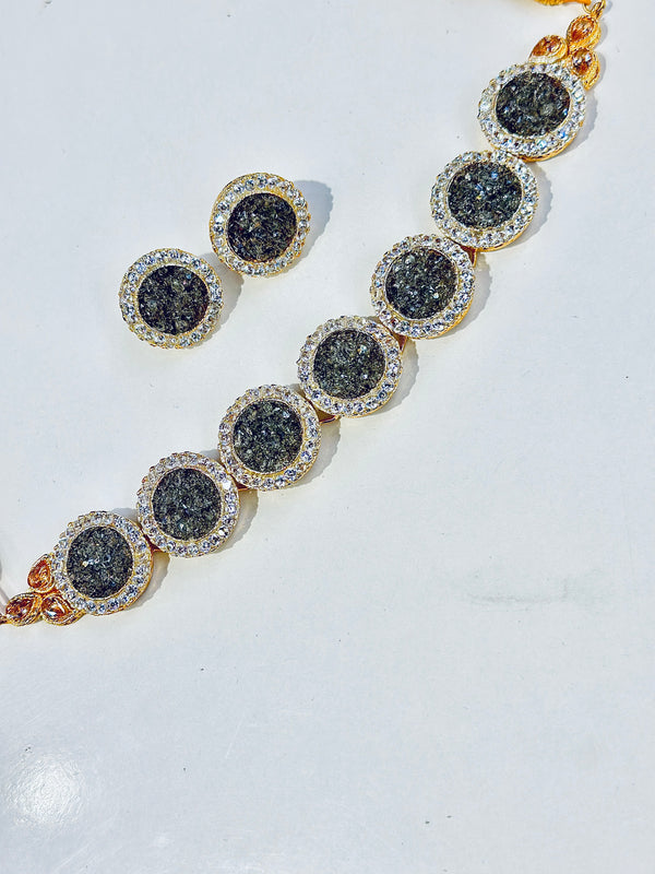 Sania Choker Set ( Grey )