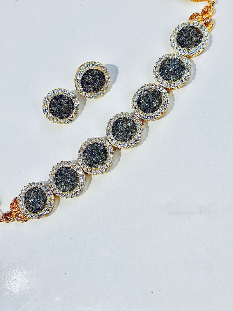 Sania Choker Set ( Grey )