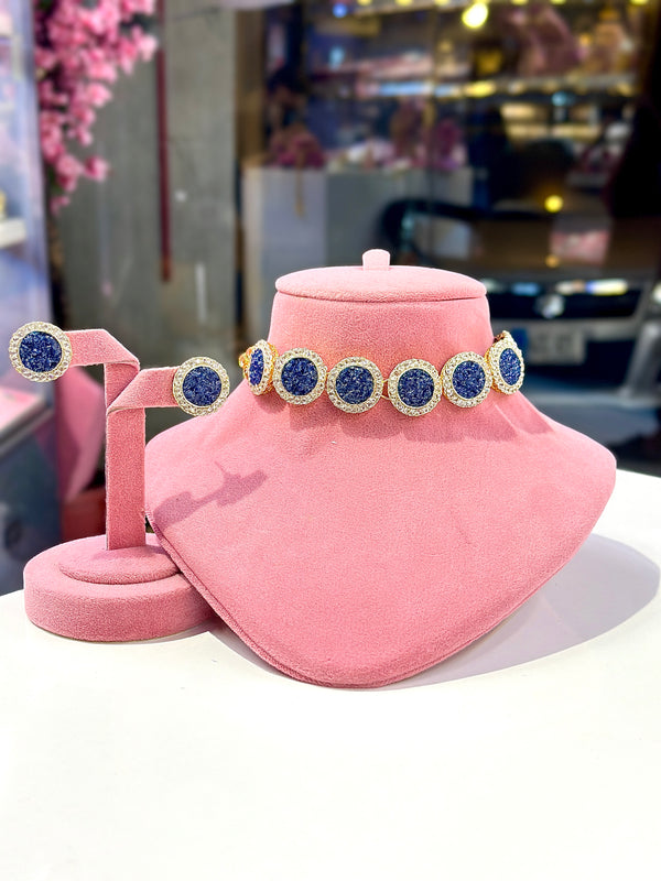 Sania Choker Set ( Blue )