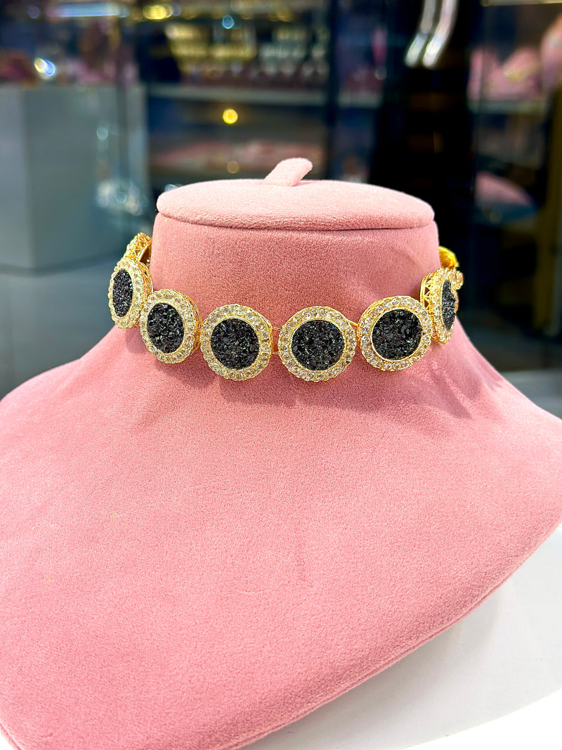 Sania Choker Set ( Black )