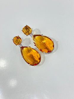 fiona earrings ( champagne )