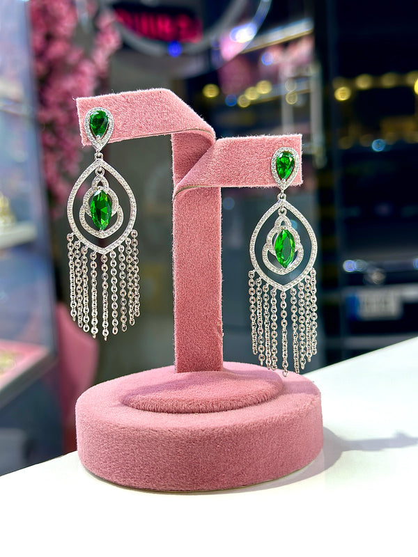 bianca earrings ( emerald )