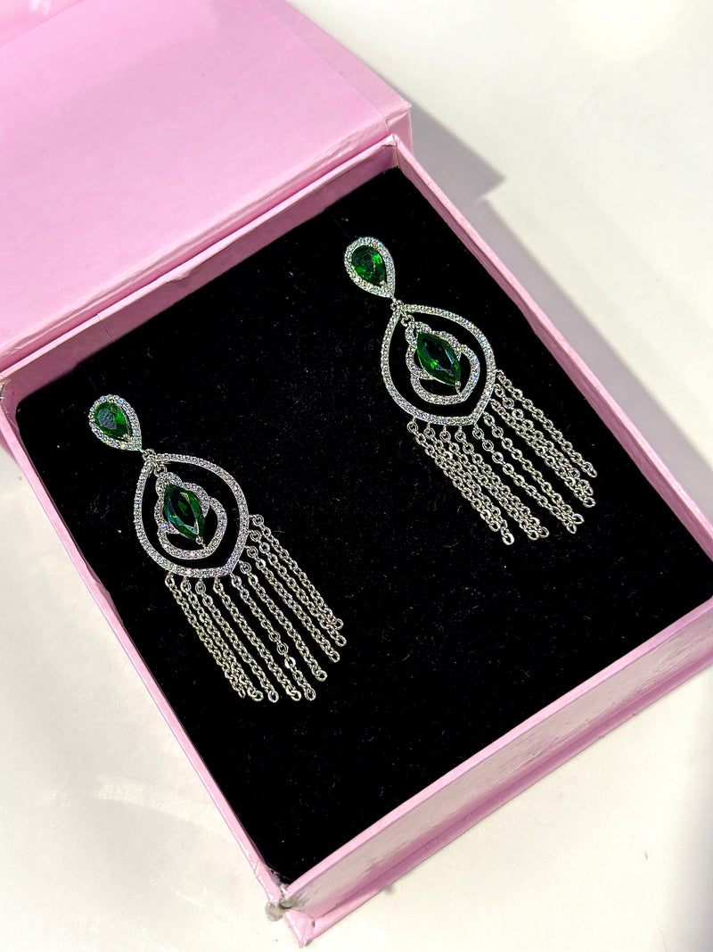bianca earrings ( emerald )
