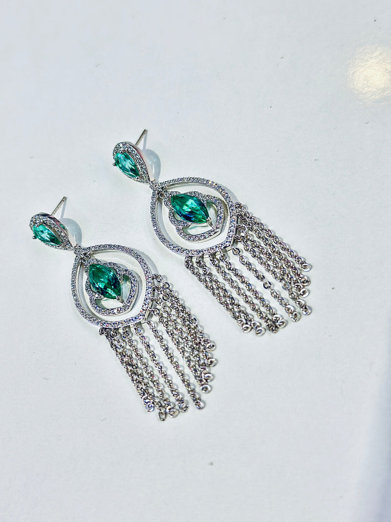 bianca earrings ( teal )