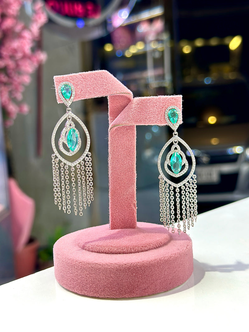 bianca earrings ( teal )