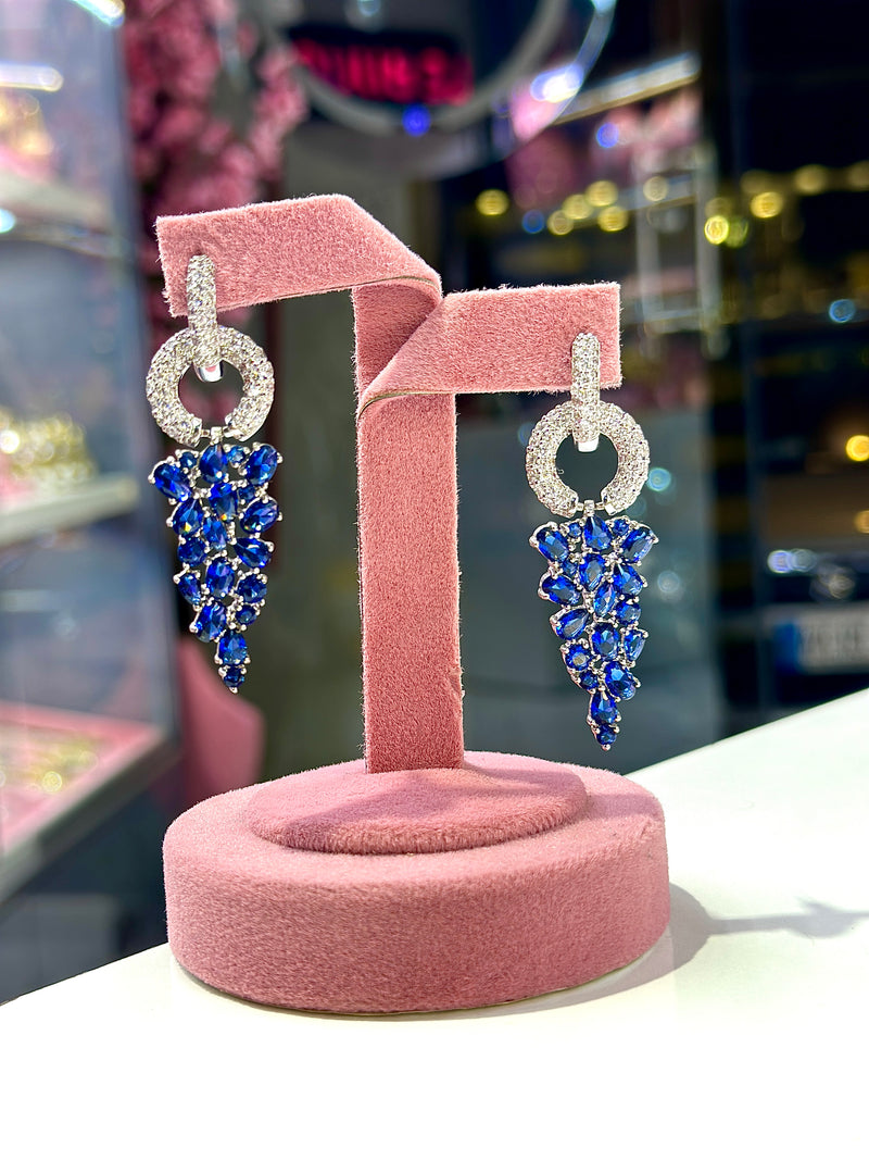 makenna earrings ( Sapphire )
