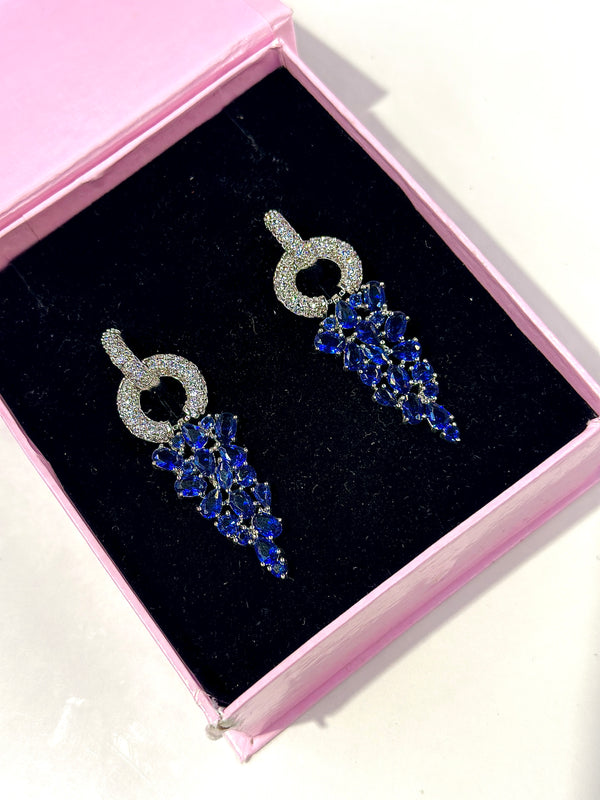 makenna earrings ( Sapphire )
