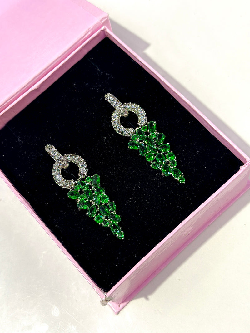 makenna earrings ( emerald )