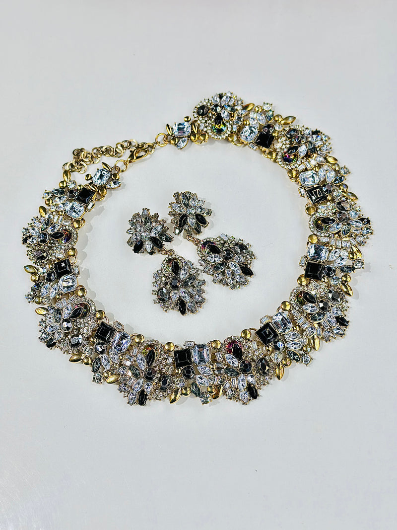 Amber choker set ( black )