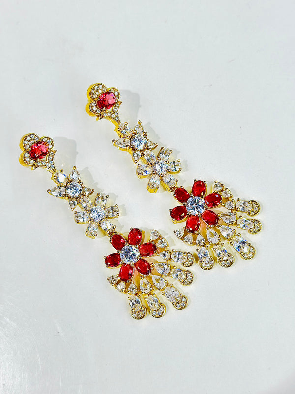Sanya Earrings ( Ruby )