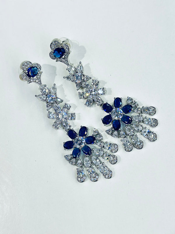 Sanya Earrings ( sapphire )