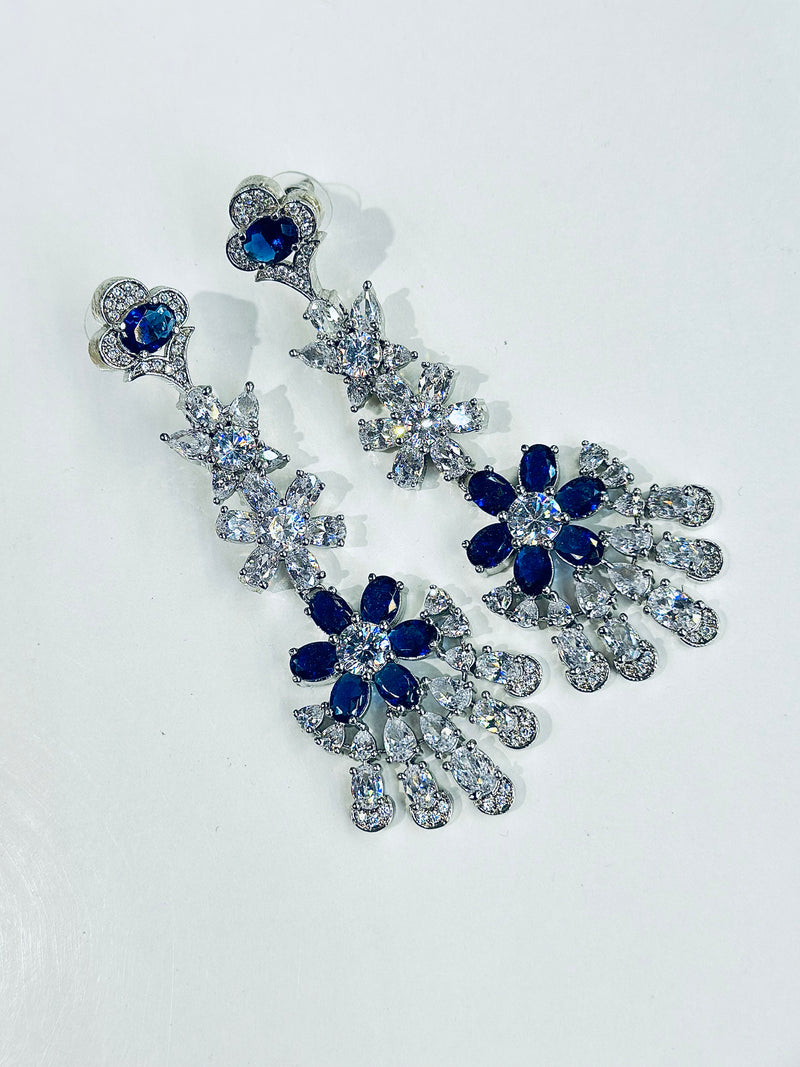 Sanya Earrings ( sapphire )