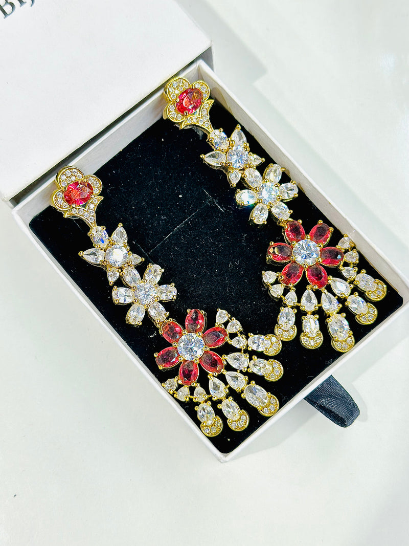Sanya Earrings ( Ruby )