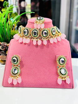 Neha Choker Set (Pink)