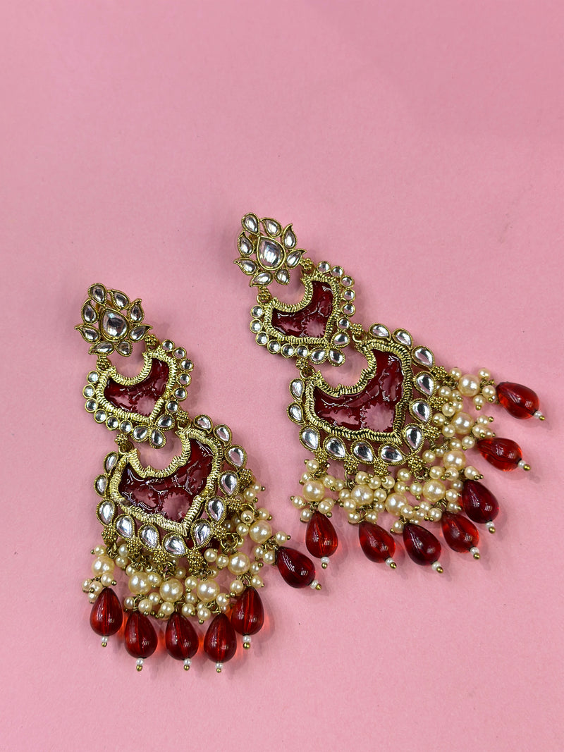 mohabat kundan earrings