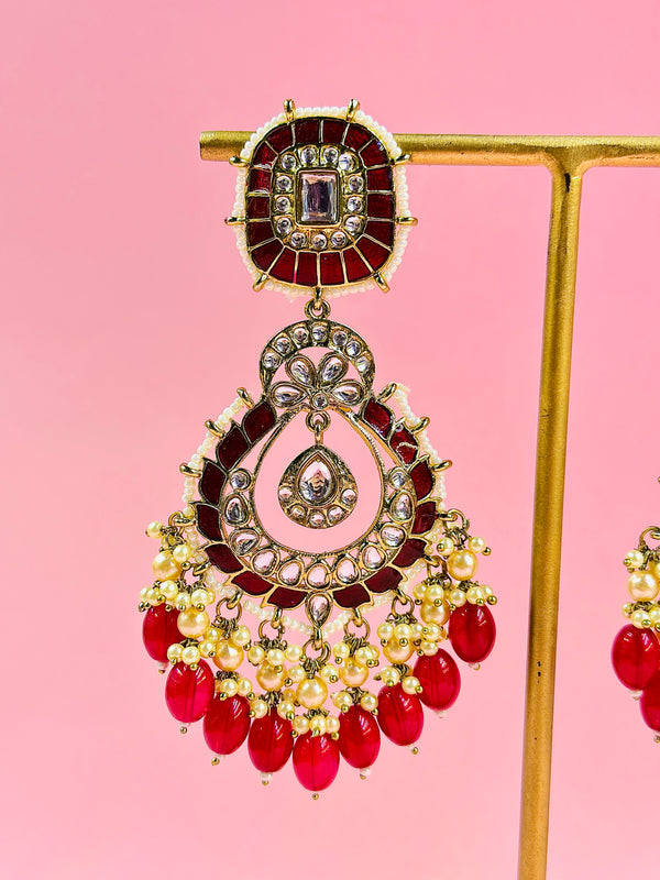 kiran kundan earrings