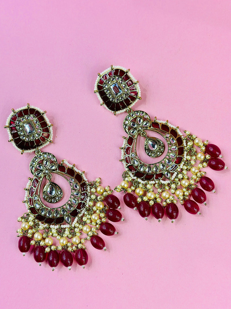 kiran kundan earrings