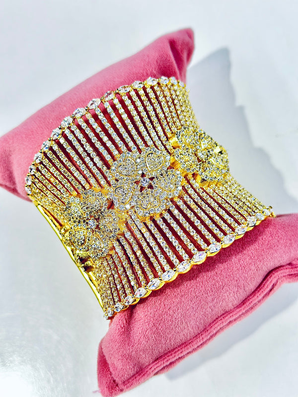 Kaylee Designer handcuff  ( Gold Plated )