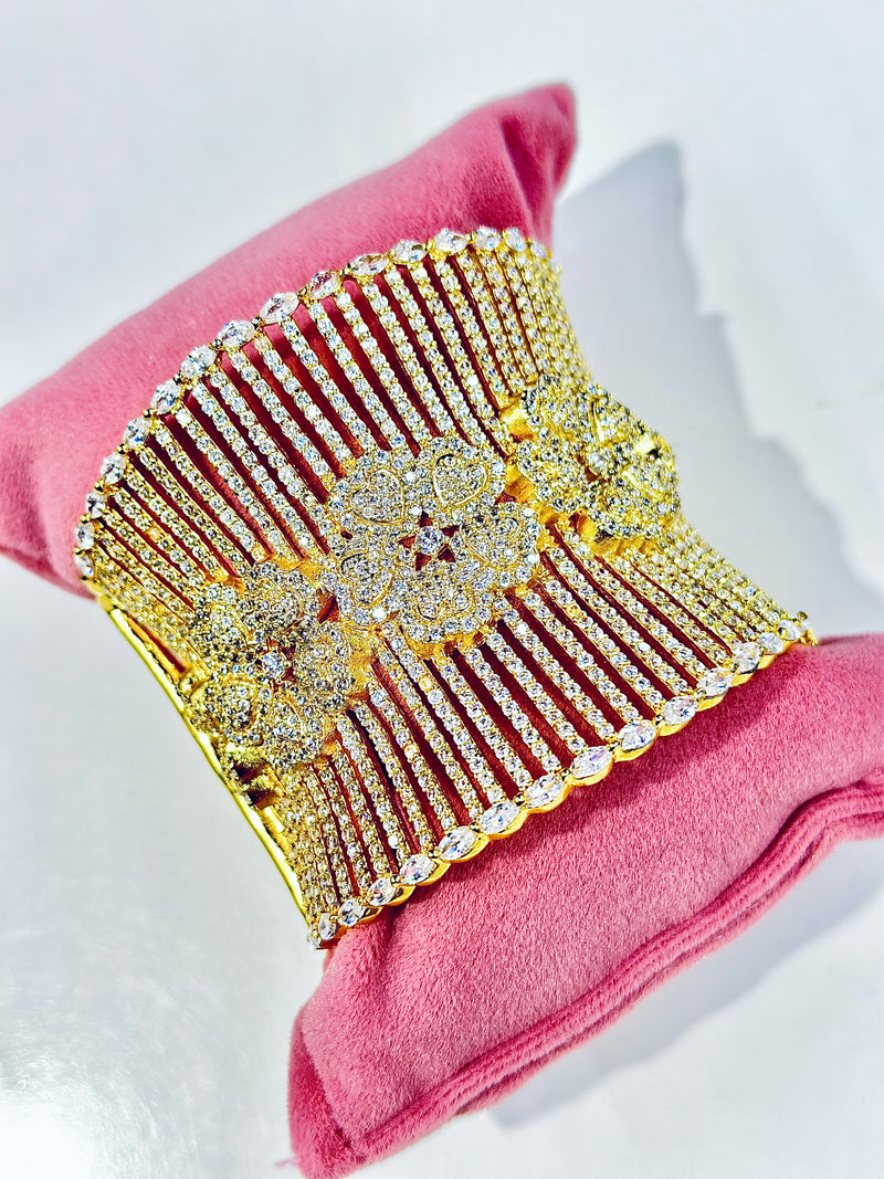 Kaylee Designer handcuff  ( Gold Plated )