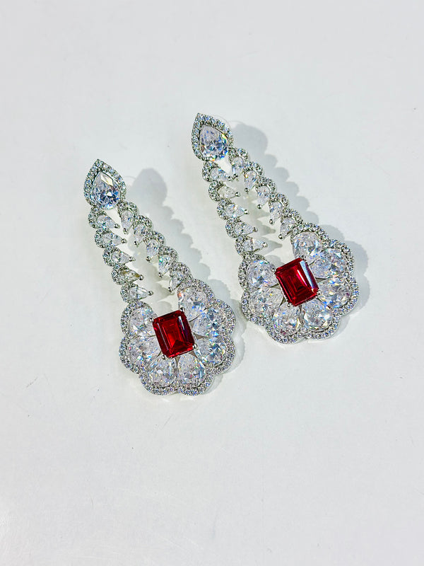 Milye Earrings  ( RED )