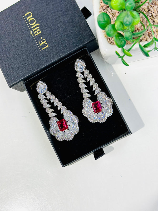 Milye Earrings  ( RED )