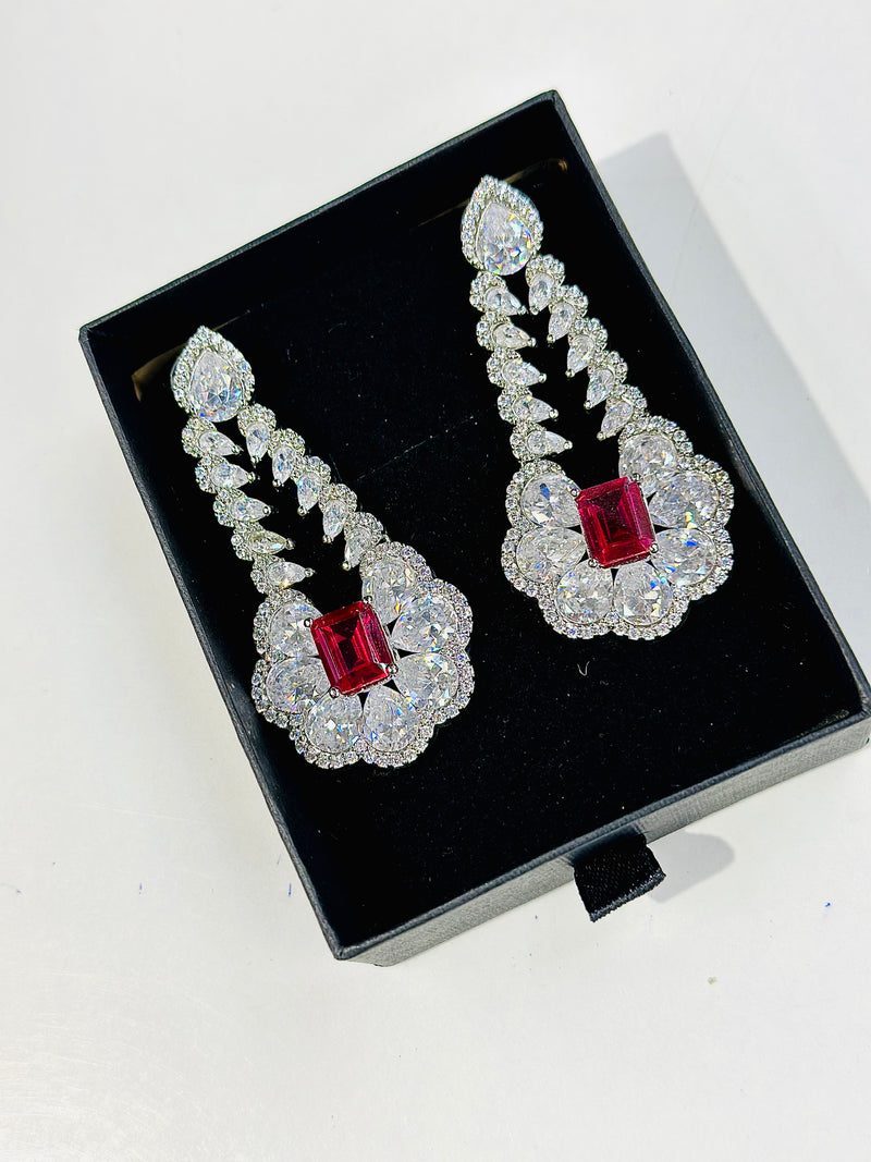 Milye Earrings  ( RED )