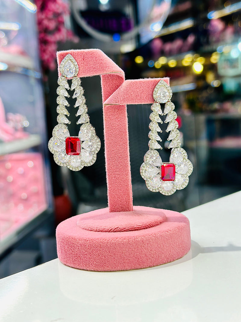 Milye Earrings  ( RED )
