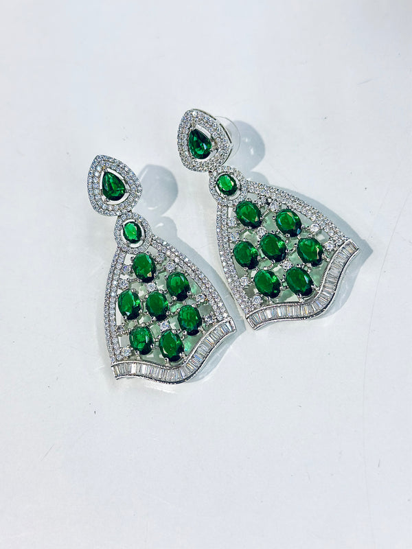 Marta Earrings ( Emerald )