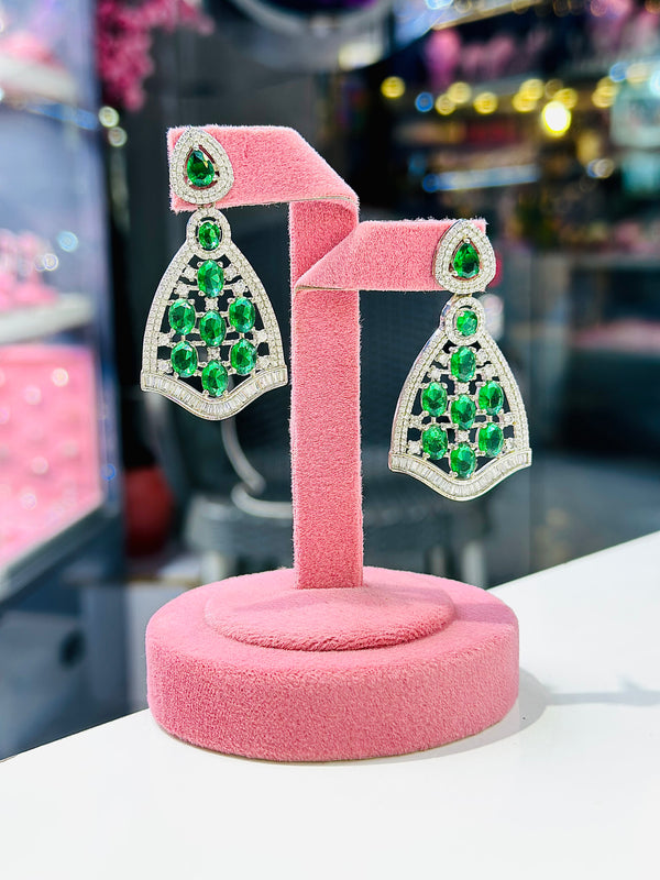 Marta Earrings ( Emerald )