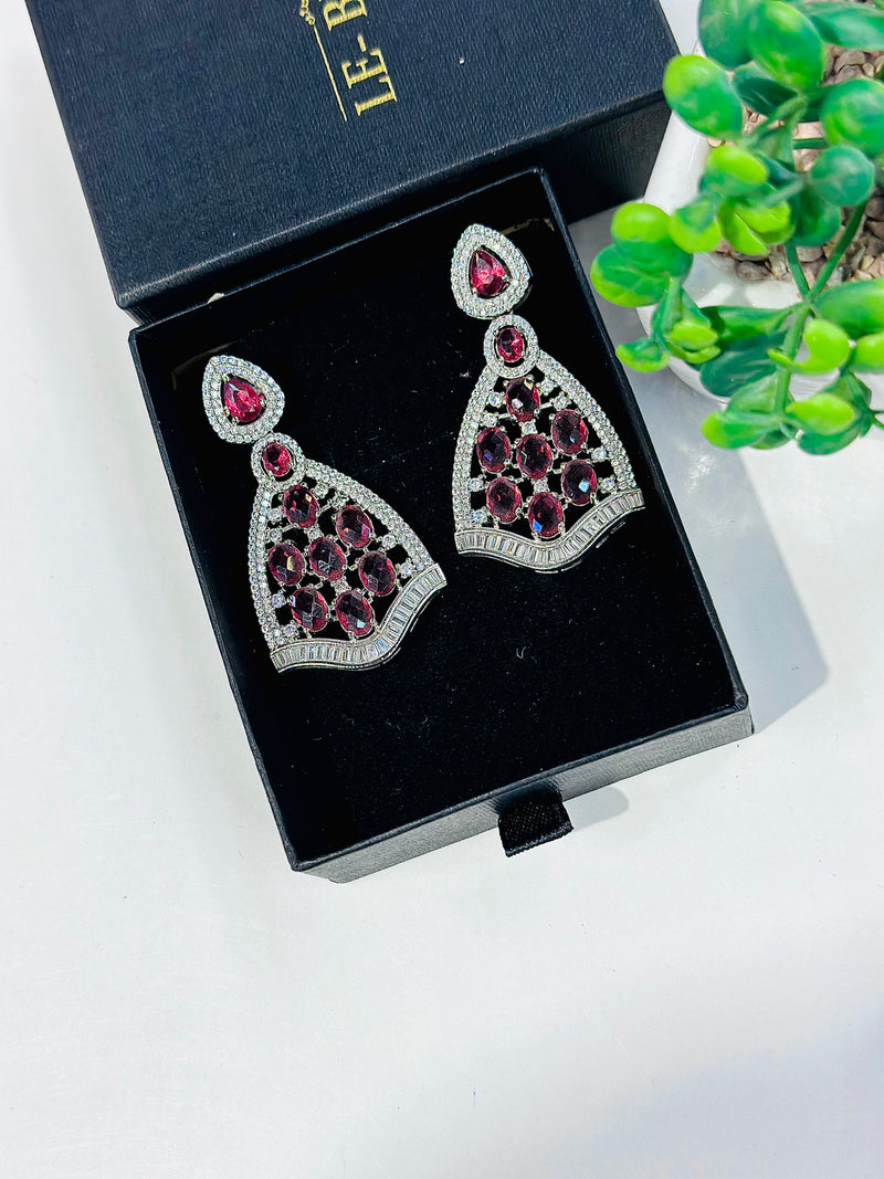Marta Earrings ( Ruby )