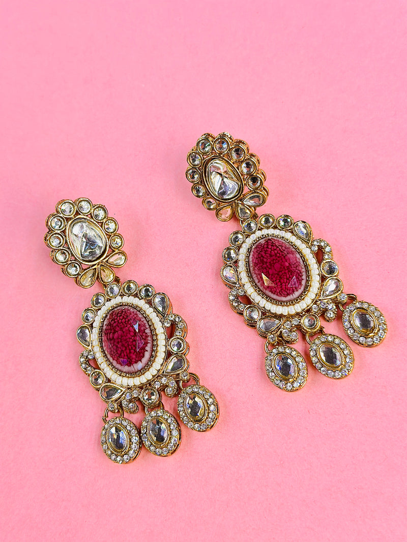 chanda kundan earrings