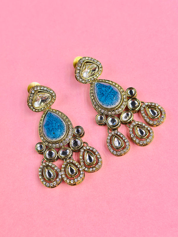 hoor kundan earrings