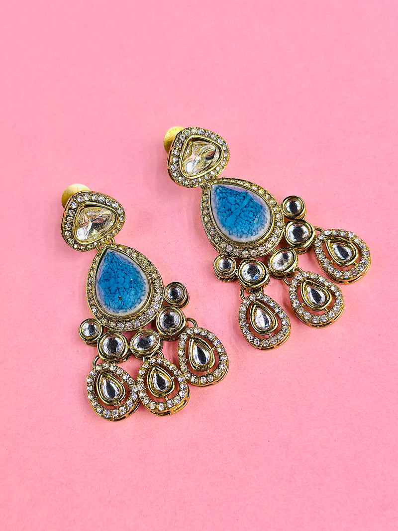 hoor kundan earrings