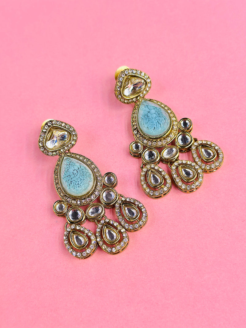 hoor kundan earrings