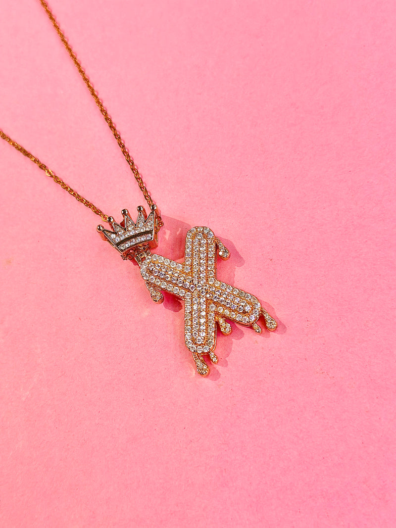 iced alphabet pendants