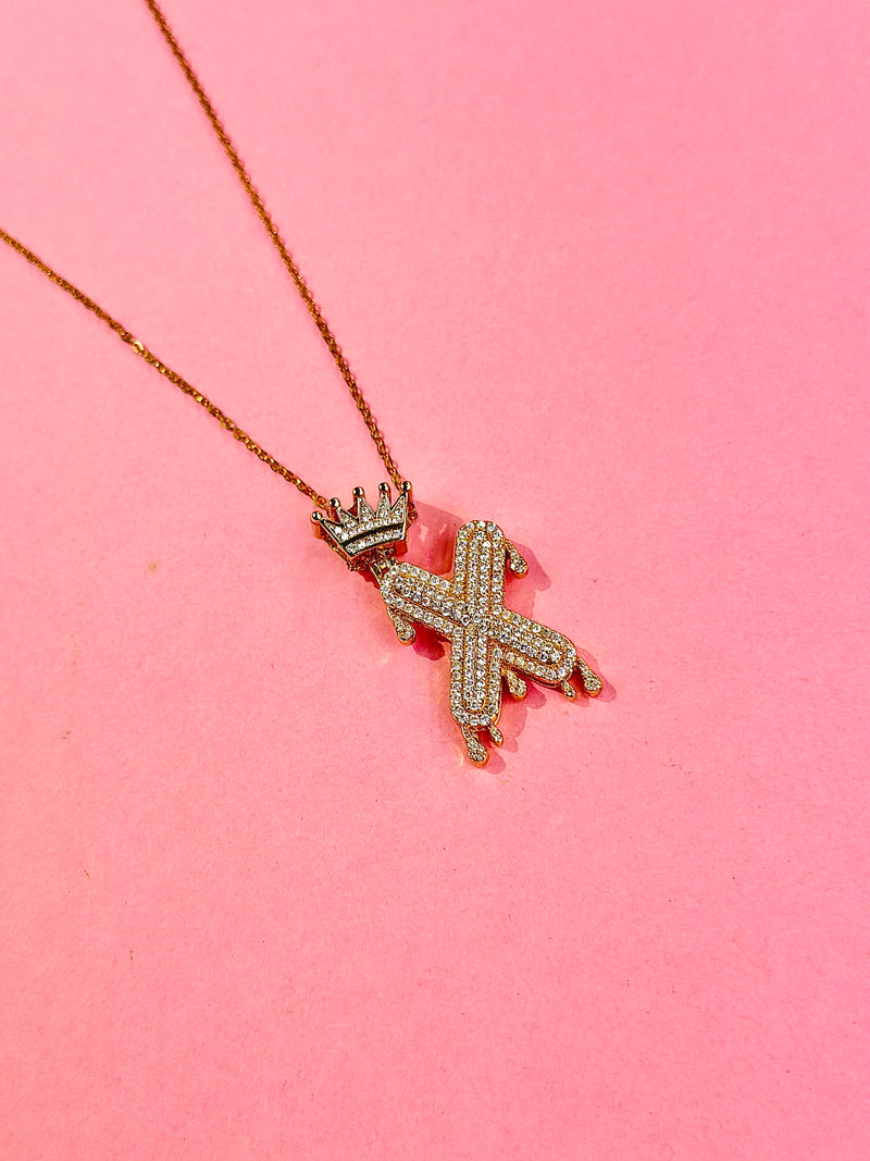 iced alphabet pendants