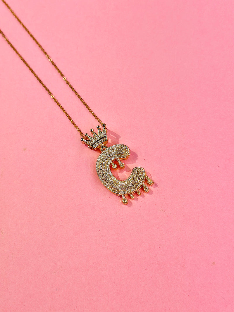 iced alphabet pendants