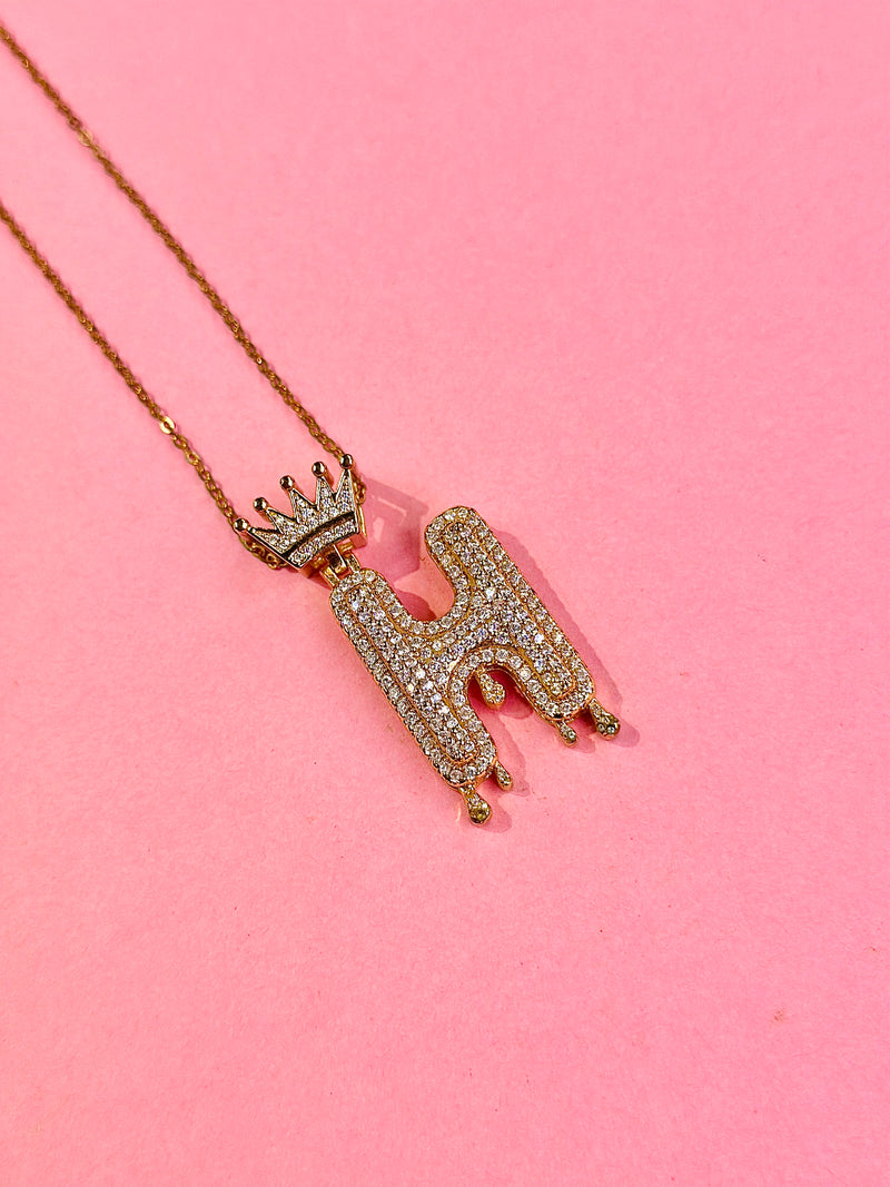 iced alphabet pendants
